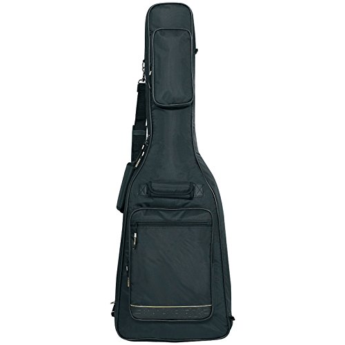 Thomann E-Guitar Gigbag BK, Gitarrentasche mit 20mm Schaumstoffpolsterung, Schwarz, Rucksackgarnitur mit Außentasche