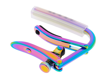 Shubb C1P Capo für E- und Westerngitarre, Royale "Paua Pearl" mit reibungslosem Rollenverschluss und neuem Hebeldesign