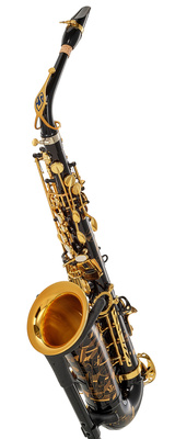 Selmer Signature Alto Sax SE-ASIB, Altsaxophon in Es mit schwarzem Korpus und goldlackierten Klappen, optimierte Intonation und Klangemission, inkl. "Signature"-Case und Zubehör