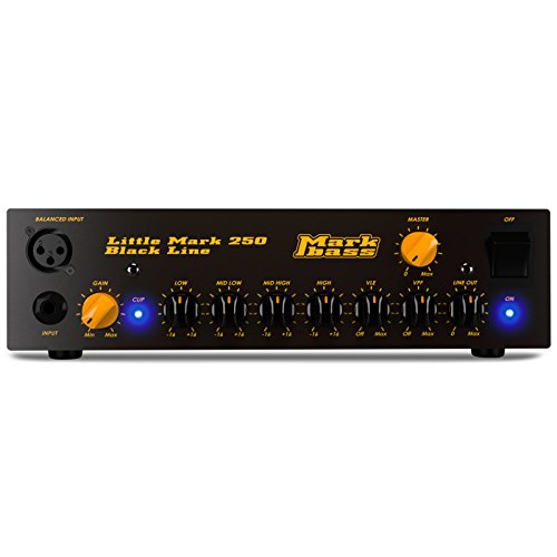 Markbass Little Mark 250 Black Line, Basstopteil mit 250 Watt Leistung, 4-Band EQ und geringem Gewicht von 2,6 kg