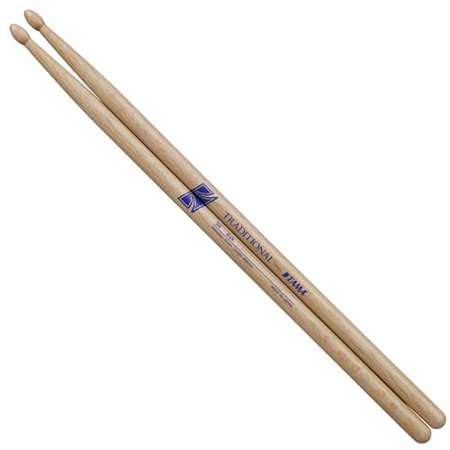 Tama 5B Oak Japanese Sticks, Schlagzeugstöcke aus hartem Japanischen Eichenholz, 406 mm Länge, 15 mm Durchmesser, Tränenkopfform