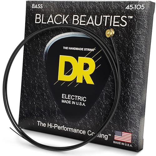 DR Strings Black Beauties BKB-45, E-Bass Saiten, komplett schwarz, Stärken 045", 065", 085", 105"