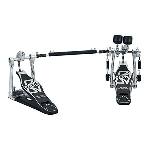 Tama HP30TW, Bass Drum Double Pedal, robuste Doppelfußmaschine mit Single Kette, einstellbarer Federspannung und Dual Beater