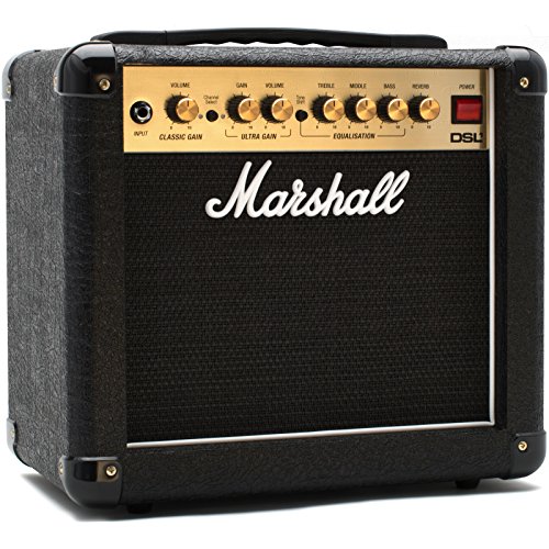 Marshall DSL1CR, E-Gitarren Combo Verstärker, Vollröhren-Design, 1 x ECC82 und 2 x ECC83, 8" Celestion Lautsprecher, 2 fußschaltbare Kanäle, Low-Power-Schalter, inkl. Fußschalter