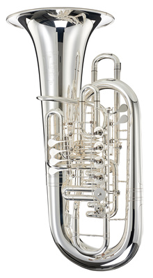 Melton 6460-S "Kodiak" F-Tuba, versilberter Messingkorpus, 6/4 Größe, 6 Drehventile, inkl. Gigbag und Perantucci PT-64 Mundstück
