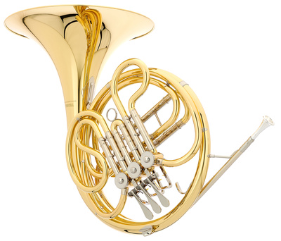 Yamaha YHR-314 II F-French Horn, Messingkorpus, Medium Schallbecher, 12mm Bohrung, inkl. 32C4 Mundstück und Koffer, Klarlack lackiert