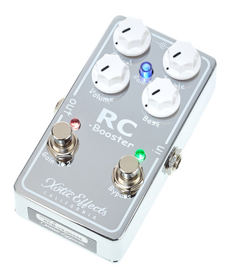 Xotic RC Booster V2, Zweikanaliger Boost/Overdrive mit bis zu +20 dB Clean Boost, aktivem 2-band EQ und True Bypass