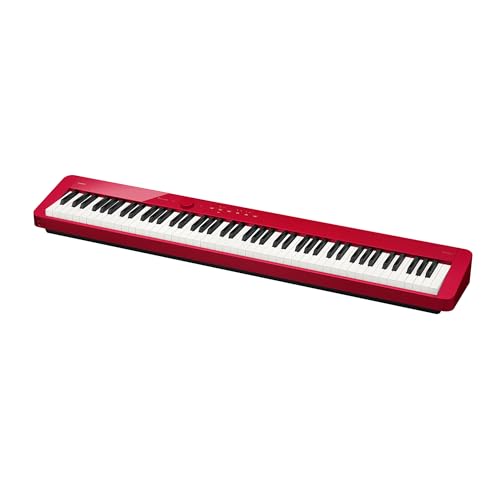 Casio PX-S1100RD, Digitalpiano mit 88 gewichteten Tasten, 18 Sounds, Bluetooth und roter Farbvariante
