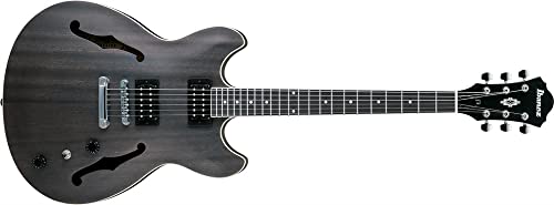 Ibanez AS53-TKF Artcore, Hollowbody E-Gitarre mit Sapele Korpus, 2x Infinity R Humbucker, Transparent Black Flat