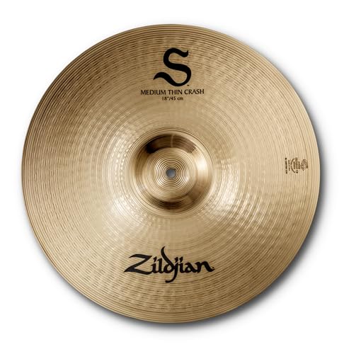 Zildjian S Family Series, 18 Zoll Medium Thin Crash Cymbal mit vollmundiger Klangfarbe und hoher Tonhöhe