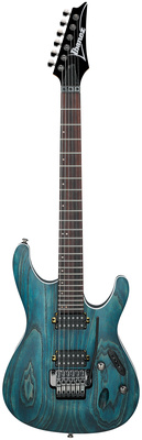 Ibanez S520AH-OBF, E-Gitarre mit Esche-Korpus, Wizard III Ahorn-Hals, 24 Jumbo Bünden, Quantum Humbucker, Edge Zero II Tremolo, Cosmic Blue Flat