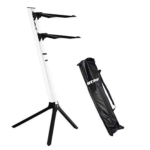 STAY MUSIC Keyboard Stand Slim 1100/02, ultraleichter 2-stufiger Aluminium Keyboardständer, höhenverstellbar bis 1100 mm, für 61-Tasten-Tastaturen bis 10 kg