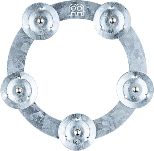 Meinl DCRING Dry Ching Ring, 6 Zoll Tambourine mit 5 Paar Zinkschellen, passend für Hi-Hats und Becken, aus Stahl