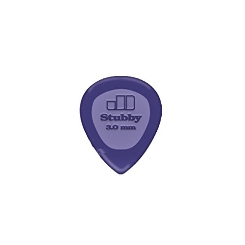 Jim Dunlop Plektrum Big Stubby 3,00mm, 24er Pack mit griffiger Oberfläche und präziser Spitze