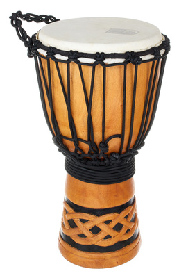 Toca 8" Origins Wood Djembe CK, Handgeschnitzt aus Mahagoni mit Ziegenfell und Celtic Knot Schnitzerei, Höhe 40,5 cm