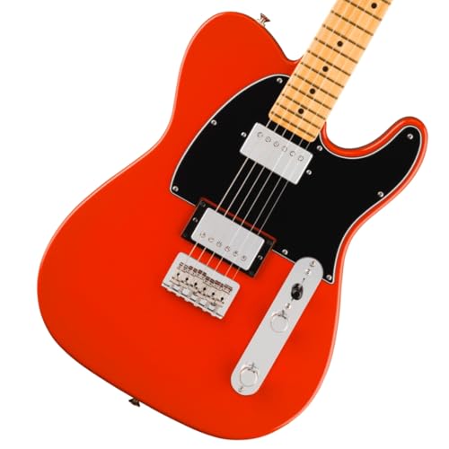 Fender Player II Tele HH MN CRR, E-Gitarre mit Erle Korpus, Ahorn Hals und Humbuckern in Coral Red