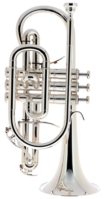 Yamaha YCR-8335 GS 02 Bb-Kornett, NEO-Serie Profiklasse mit 11,9 mm Bohrung, einteiliges Goldmessing-Schallstück, versilbert, inkl. Koffer und Mundstück