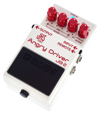 Boss JB-2 Angry Driver, Overdrive/Distortion Effektpedal mit klassischem BOSS Design, sechsfacher Moduswahl, kompakt (schwarz)