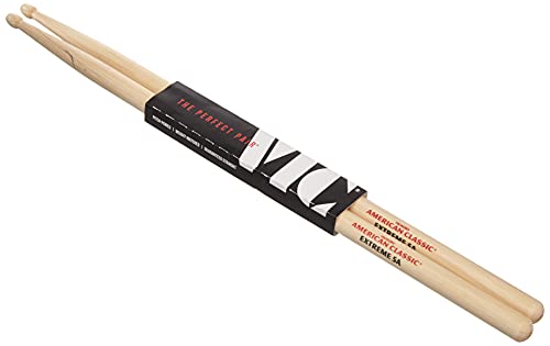 Vic Firth VFX5A Extreme 5A Drumsticks, Wood Tip, längere Reichweite und Lautstärke, 419 mm Länge, 14,4 mm Durchmesser