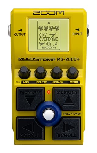 Zoom MS-200D+, Gitarren-Multieffektpedal mit 164 Effekten und App-Erweiterung, robustes Metallgehäuse