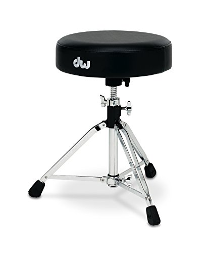 Drum Workshop DW 9000 Series 9100M Heavy Duty Round Top Throne, stabiler Schlagzeughocker für beste Percussion-Instrumente