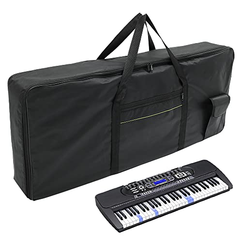 Foppla Keyboard-Gig-Tasche für 61 Tasten, wasserdicht, Oxford-Stoff, inkl. Tragegriff, Schwarz