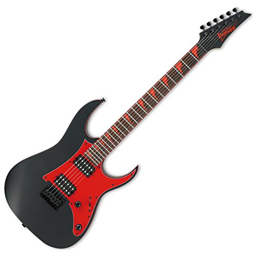 Ibanez Gio GRG131DX-BKF E-Gitarre mit ausgewogener Verarbeitung, Farbe Black Flat