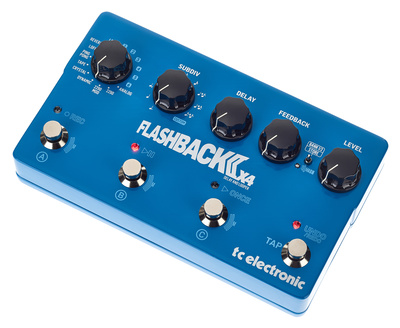 tc electronic Flashback 2 X4 Delay, Effektpedal mit 10 Delay-Typen, 40 Sekunden Looper und MASH-Fußschaltern