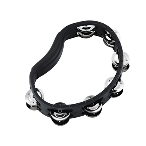 Meinl HTMT1BK Tambourine, ABS Kunststoffrahmen, 2-reihige Edelstahl-Schellen, schwarz