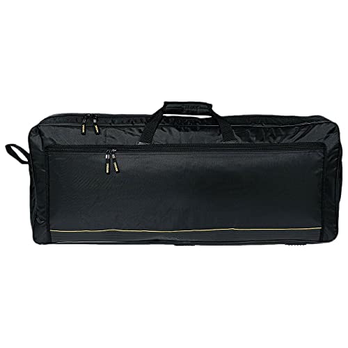 Rockbag RB 21515 B, strapazierfähige Keyboardtasche aus Nylon, 15 mm Polsterung, schwarze Farbe, mit Außentasche für Zubehör