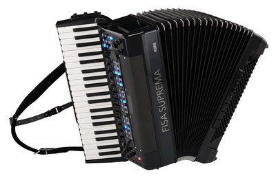 Korg FISA SUPREMA PMBK, Akkordeon mit 41 Tasten, 120 Bassknöpfen, 300 Klängen, 580 MB Speicher, schwarz
