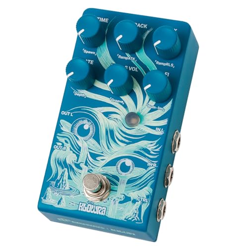 Klowra Rilium Stereo Delay, Multi-Head Delay-Pedal für E-Gitarre mit Tap Tempo und 24-Bit Audioqualität