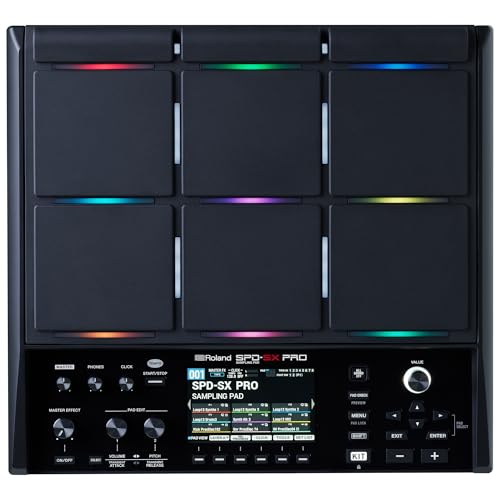 Roland SPD-SX PRO Sampling Pad, 9 Schlagflächen, 32 GB Speicher, 1550 Sounds, 4,3" Farbdisplay