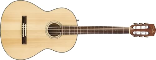 Fender CN-60S Natural WN, Konzertgitarre mit massiver Fichtendecke, Mahagoni-Boden und -Zargen, Walnussgriffbrett, Natur Hochglanz-Finish