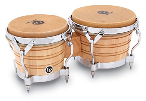 LP 201AX-2 Generation II Bongo Set, Siam Oak, Durchmesser 7 1/4 + 8 5/8 Zoll, Natur, Chrom Hardware