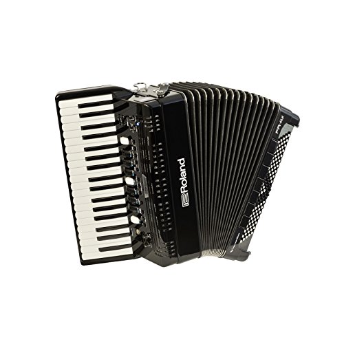 Roland FR-4 X BK, Kompaktes V-Accordion mit 37 Diskanttasten und 120 Bassknöpfen, schwarzes Gehäuse, integrierter Audiorekorder und hochkarätige Soundvielfalt