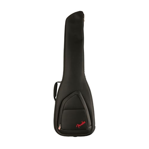 Fender FB620 Bass Guitar Gig Bag, universell mit 20mm Polsterung, Mikrofaser-Futter, schwarz mit rotem Fender Logo