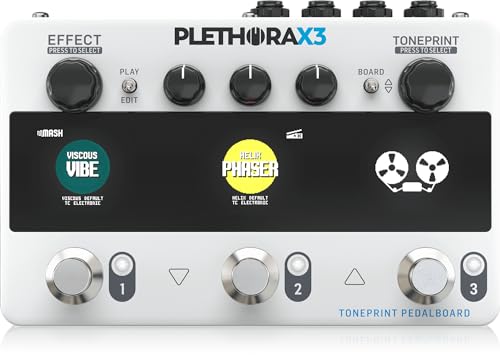 tc electronic Plethora X3, Gitarren-Multieffektpedal mit 127 benutzerdefinierten Boards, inklusive MASH-Technologie und Bluetooth-Verbindung zur TonePrint App