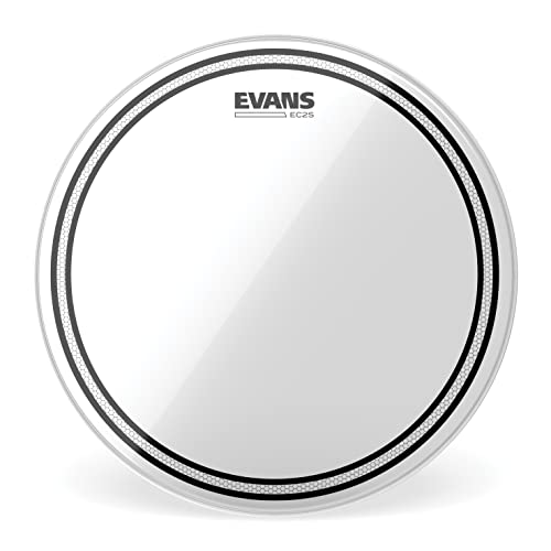 Evans 14" EC2S/SST Clear, Transparent Schlagzeugfell mit Sound Shaping Technologie und individueller Dämpfung