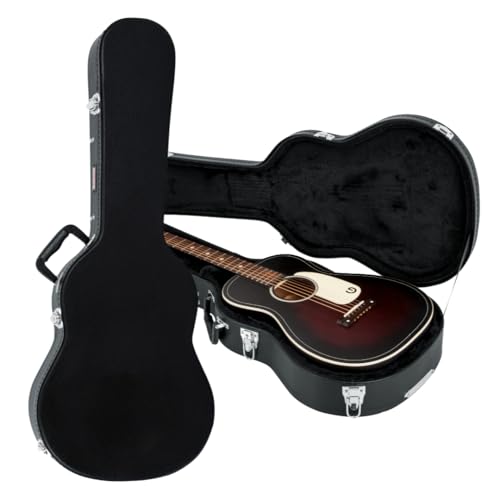 Gator Cases Hartschalen-Holzkoffer für 3/4-Akustikgitarren, ultra-robust mit schwarzem Tolex-PVC, abschließbare Riegel und ergonomischer Griff