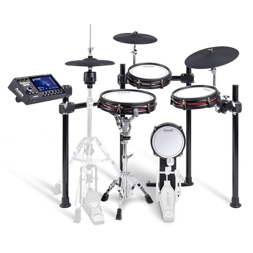 Alesis Strata Club E-Drum Kit, professionelles E-Drum Set mit BFD3 Sound Engine, 370 Kit Pieces, 8" Bass Drum, 2x 10" Zwei-Zonen Tom Pads, 12" Snare Pad, Mesh-Pads, 25 GB Speicher