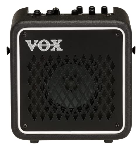 Vox Mini Go 3, Modelling Combo Verstärker für E-Gitarre mit 11 Verstärkermodellen, 8 Effekten und integrierter Rhythmussektion, 3 Watt, schwarz