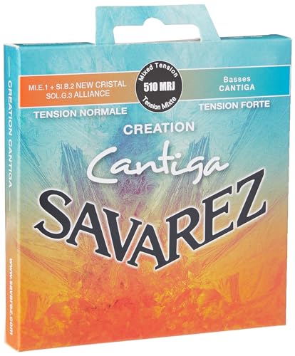 Savarez 510MRJ Cantiga, Gitarrensaiten Set für Konzertgitarre mit Normal/High Tension, Nylon und Fluorocarbon