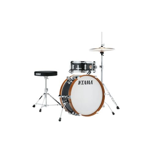 Tama Club Jam Mini Kit - CCM, Kompakter Kesselsatz mit 18"x7" Bass Drum und 12"x5" Snare, Farbe: Charcoal Mist