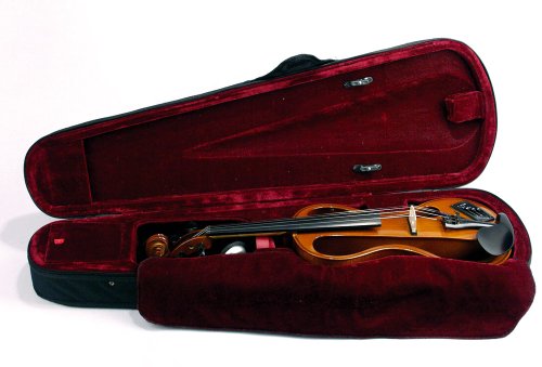 Höfner Alfred Stingl AS-160E-V E-Violinset 4/4, elektrische Geige mit regelbarem Tonabnehmer und Kopfhöreranschluss, gold-braun