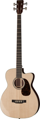 Martin Guitar BC-16E, M-14 Fret Cutaway Akustik Bass mit Tonabnehmer, Palisander und Fichtenholz, Natur satin, inkl. Softlight Case