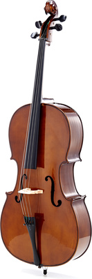 Stentor SR1108 Cello Student II 4/4, Einsteigermodell mit massiver Fichtendecke, Ahornkorpus, Ebenholzgriffbrett und Tasche