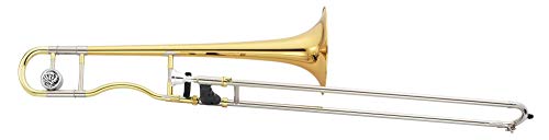 Jupiter JTB710RQ Ergonomic Bb-Tenorposaune, Goldmessing, Ø 203 mm Schallbecher, inkl. Mundstück und Lightkoffer