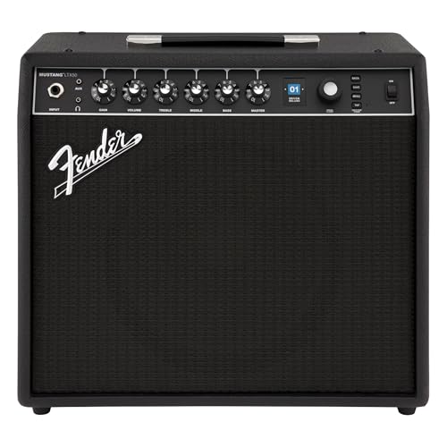 Fender Mustang LTX50, Modelling Combo Verstärker für E-Gitarre, 50 Watt mit 25 Amp- und Effektmodellen, schwarz