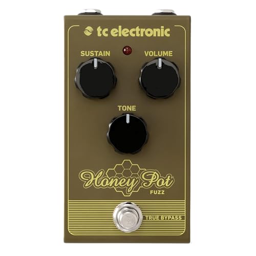 tc electronic Honey Pot Fuzz, Overdrive-Pedal mit Volume, Tone und Sustain Reglern, True Bypass, 74 x 132 x 58 mm, 500 g